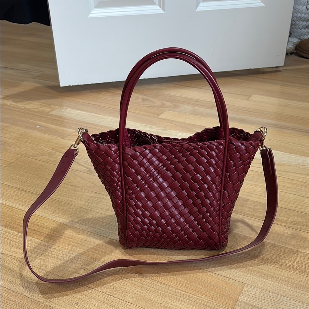 Anthropologie Hollace Burgundy Handbag